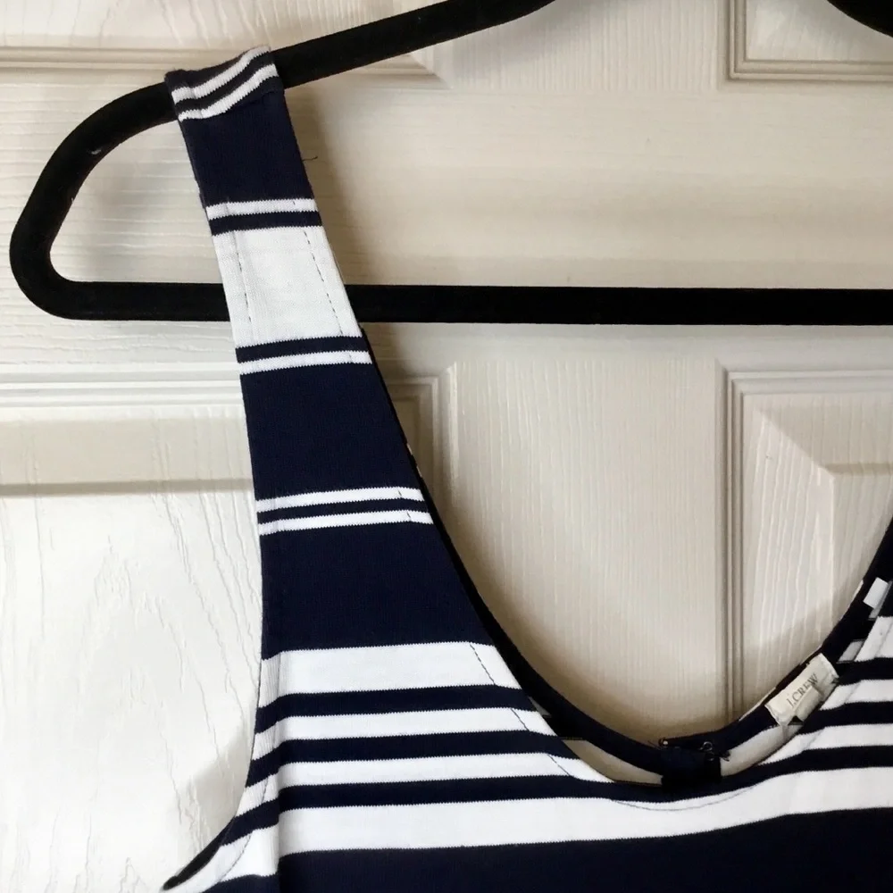 J.Crew Navy & White Striped Tank Dress - S